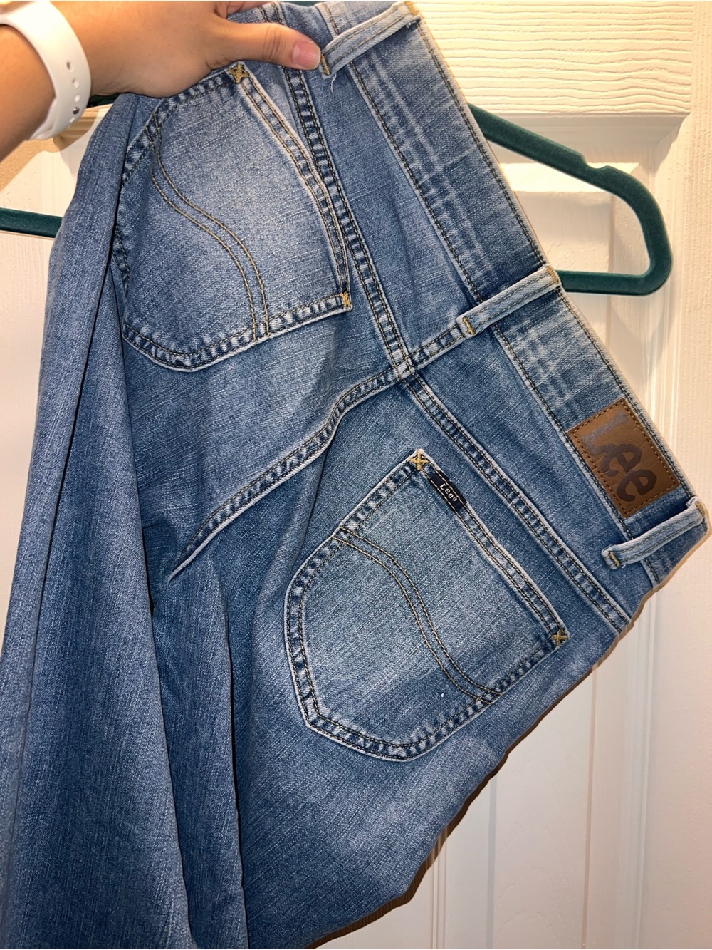 Lee’s mid rise straight leg jeans
